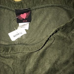 Olive and  Burgundy bell pants size s